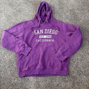 San Diego California Purple Hoodie freeway exchange size large